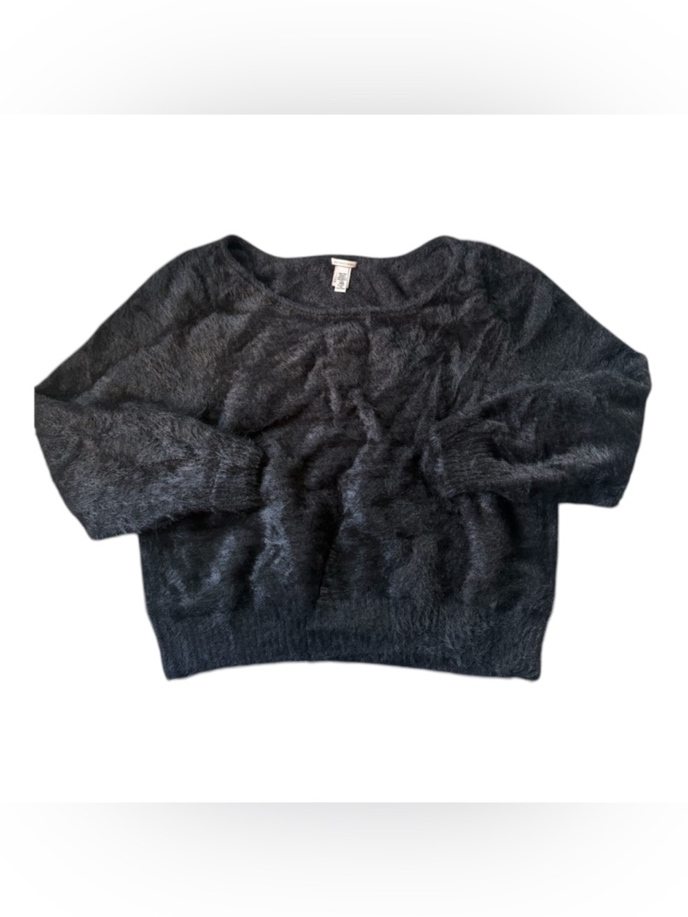 Victoria’s Secret Black Fuzzy Eyelash Knit Sweater - Oversized - Size XL